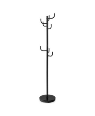 Metal Coat Rack Stand with 8 Sturdy Hooks and Metal Base