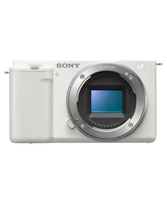 ZV-E10 Mirrorless Camera, White Bundle with Corel PC Software Suite, 32GB SD Card, Shoulder Bag