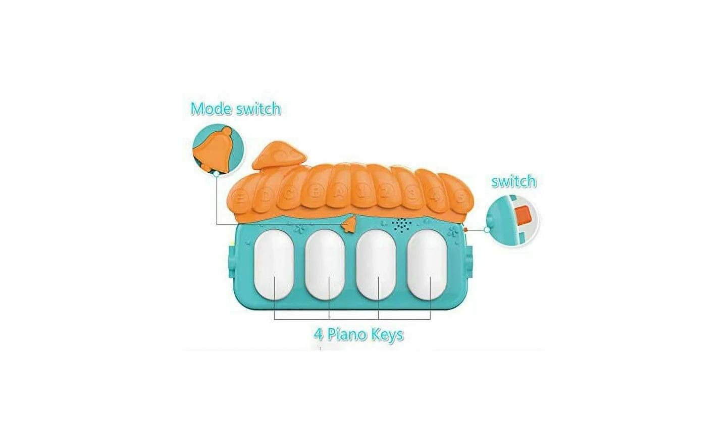 Детские игрушки Cowin Baby Play Mat Newborn Piano Toys Music Mirror Gym Floor Playmat Infants — фото 6