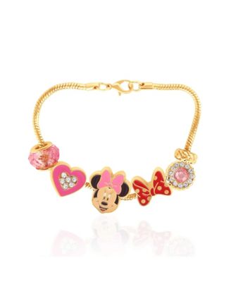 Minnie Mouse Charm Bracelet with Heart Accents