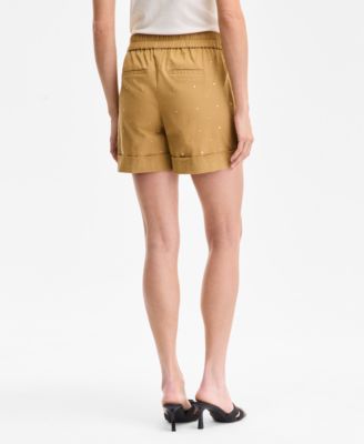 Women's Embellished Cuffed Shorts, Exclusively at Macy's