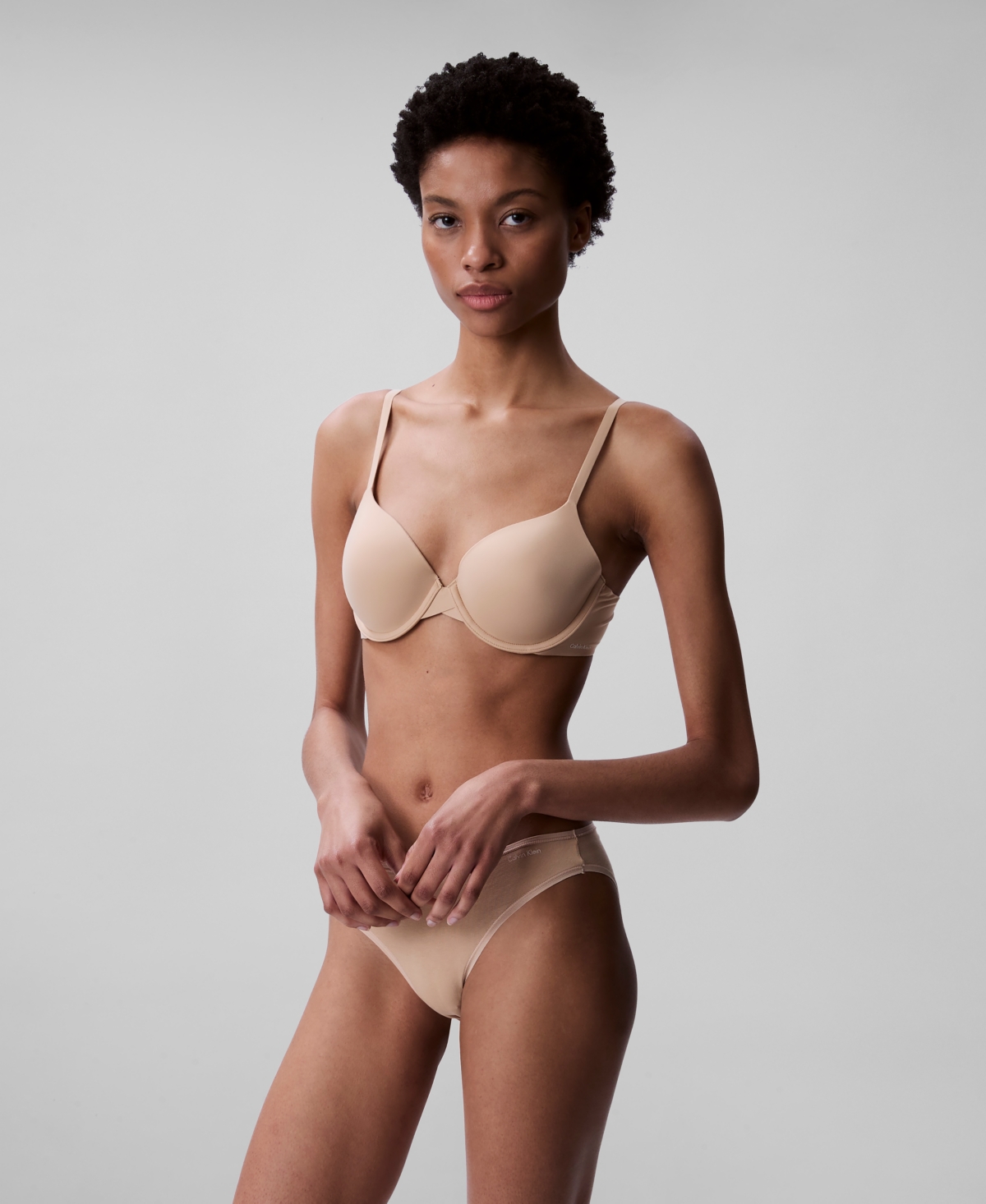 Calvin Klein Women's  Perfectly Fit Lightly Lined Full Coverage T-shirt Bra F3837 In Neutral