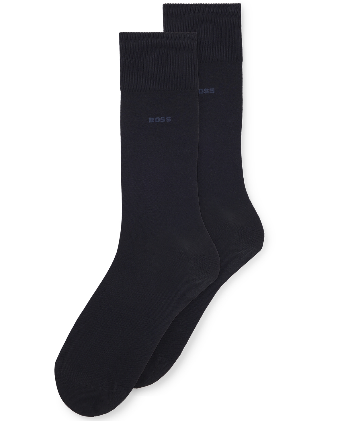 Hugo Boss Boss By  Men's Egyptian-cotton Blend Two-pack Socks In Blue