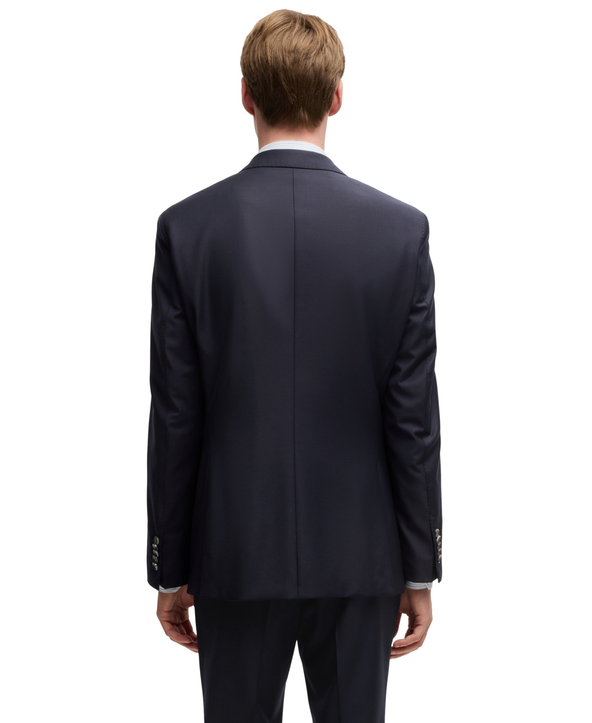 Hugo Boss Boss By  Men's Virgin Wool Slim-fit Jacket In Navy