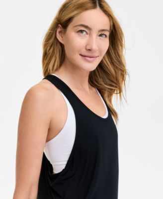 Women's Scoop-Neck Long Racerback Tank Top, Exclusively at Macy's