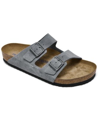 Birkenstock - Men's Arizona Suede Leather Soft Footbed Sandals from Finish Line
