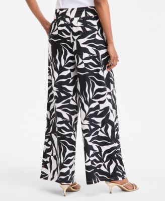 Women's Printed Wide-Leg Pants, Exclusively at Macy's