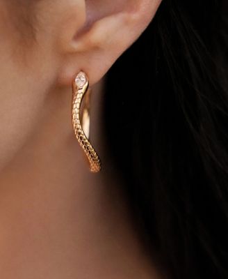 Serpentina Cubic Zirconia Hoop Earrings
