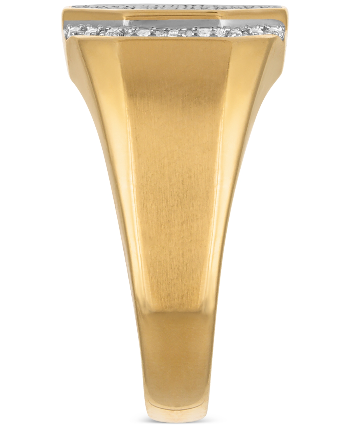 Macy's Esquire Men's Jewelry Diamond Octagon Cluster Ring (1/4 Ct. T.w.) In 10k Gold, Exclusively At  In Gold