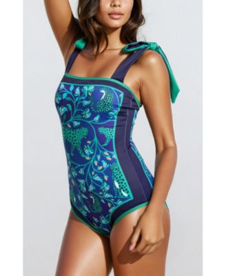 Women's Green Wonderland Reversible One-Piece Swimsuit