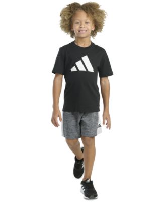 adidas - Toddler & Little Boys Short-Sleeve T-Shirt & Double-Knit Elastic Waistband Shorts, 2 Piece Set