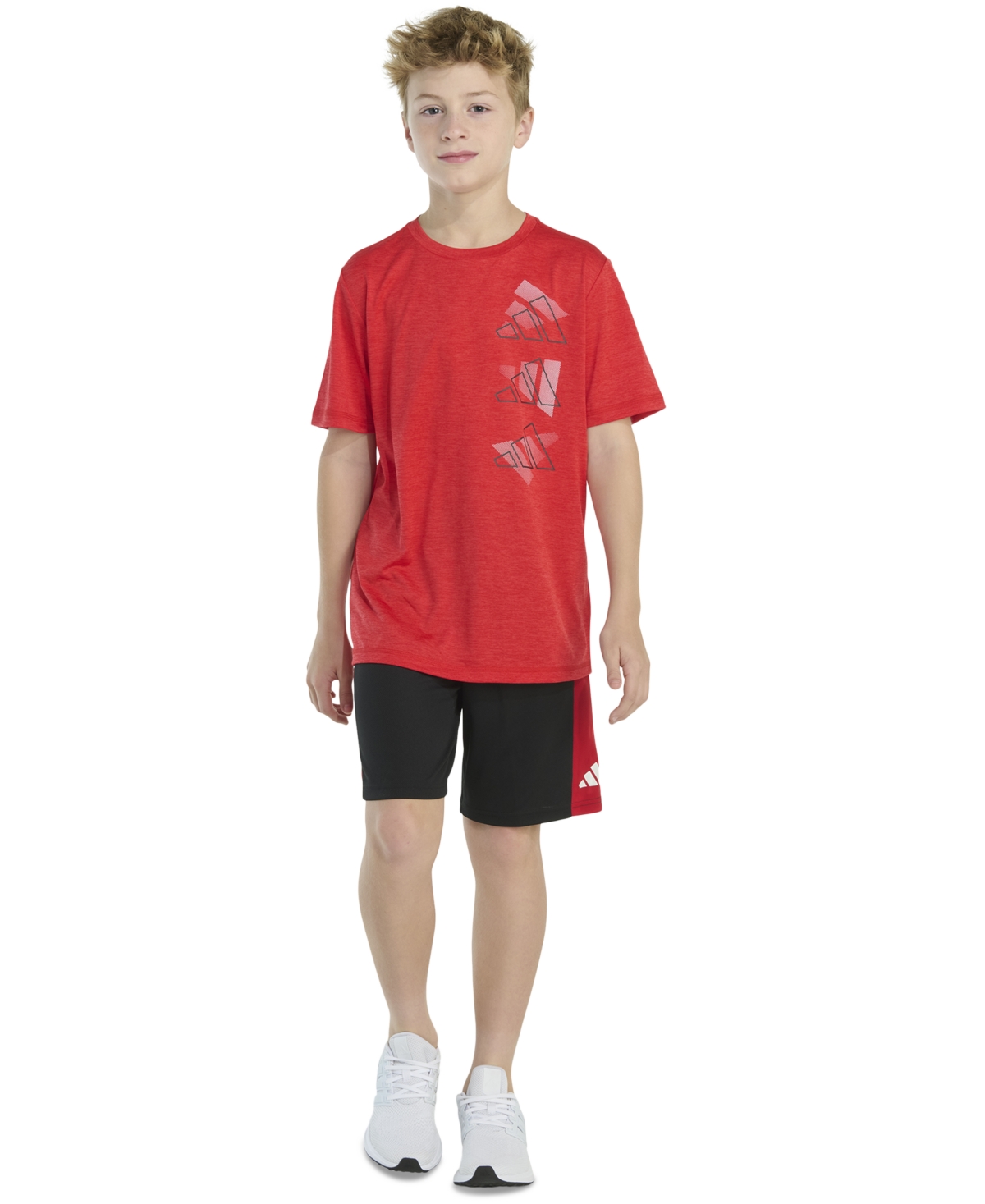 Adidas Originals Big Boys 2-piece Short Sleeve T-shirt And Shorts Set