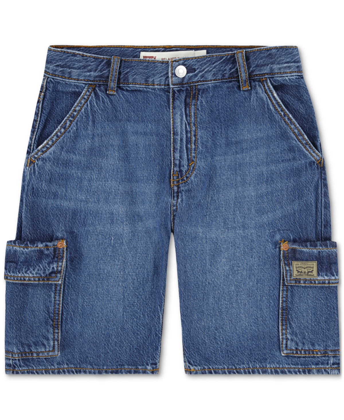 LEVI'S BIG BOYS DENIM CARGO SHORTS 