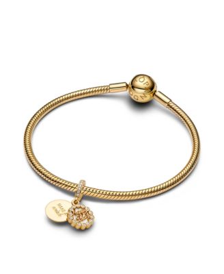 14K Gold-Plated Happy Birthday Cake Dangle Charms