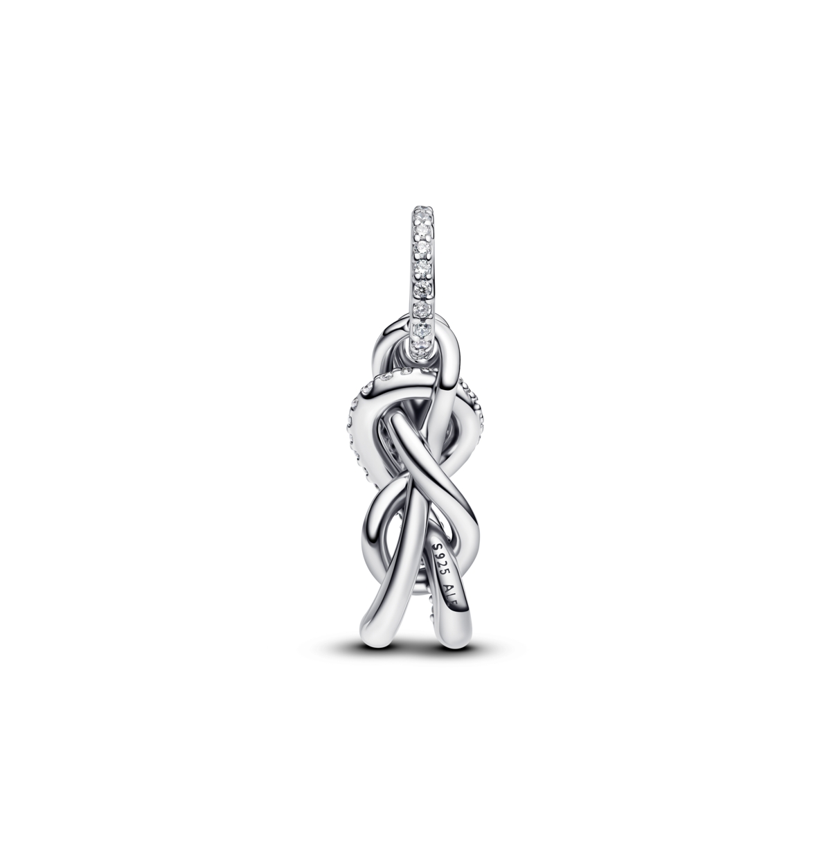 Pandora Pave Infinity Knot Dangle Sterling Silver Charms
