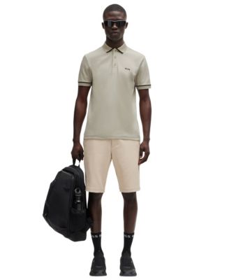 Men's Contrast Trim Slim-Fit Polo Shirt