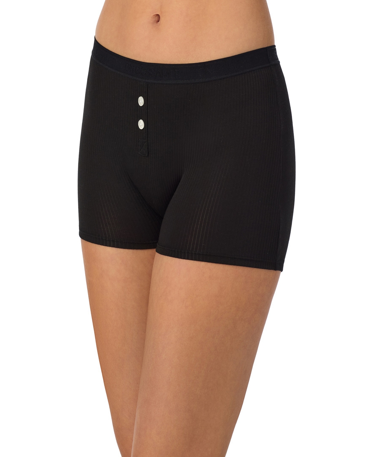 On Gossamer On Gassamer Cabana Cotton Rib Boxer Shorts In Black