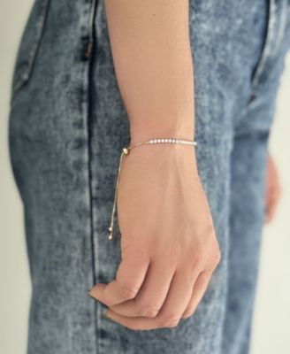 Gold Adjustable Tennis Bolo Bracelet