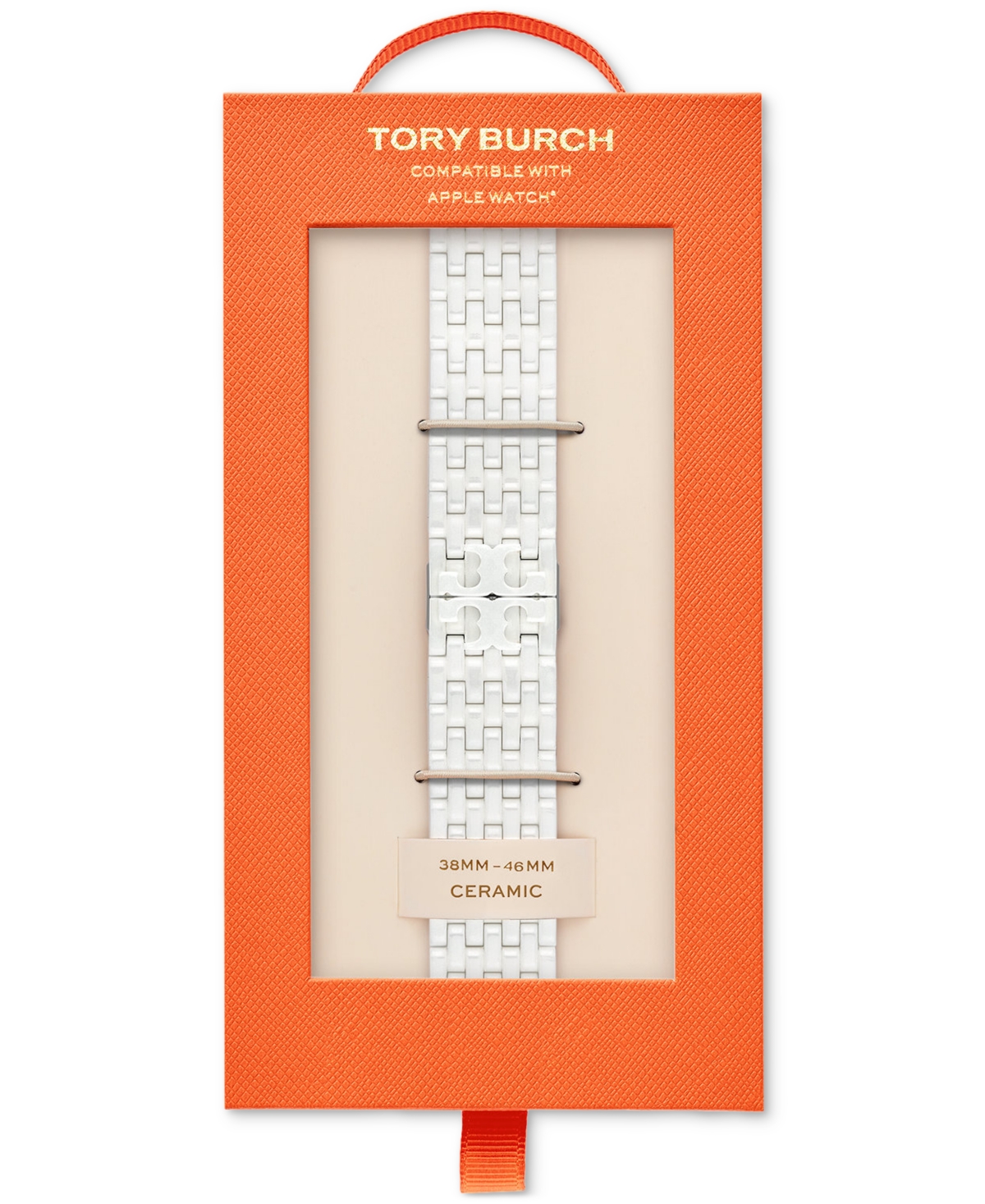 Tory Burch Eleanor Apple Watch White Ceramic Band, 36mm - 46mm In White