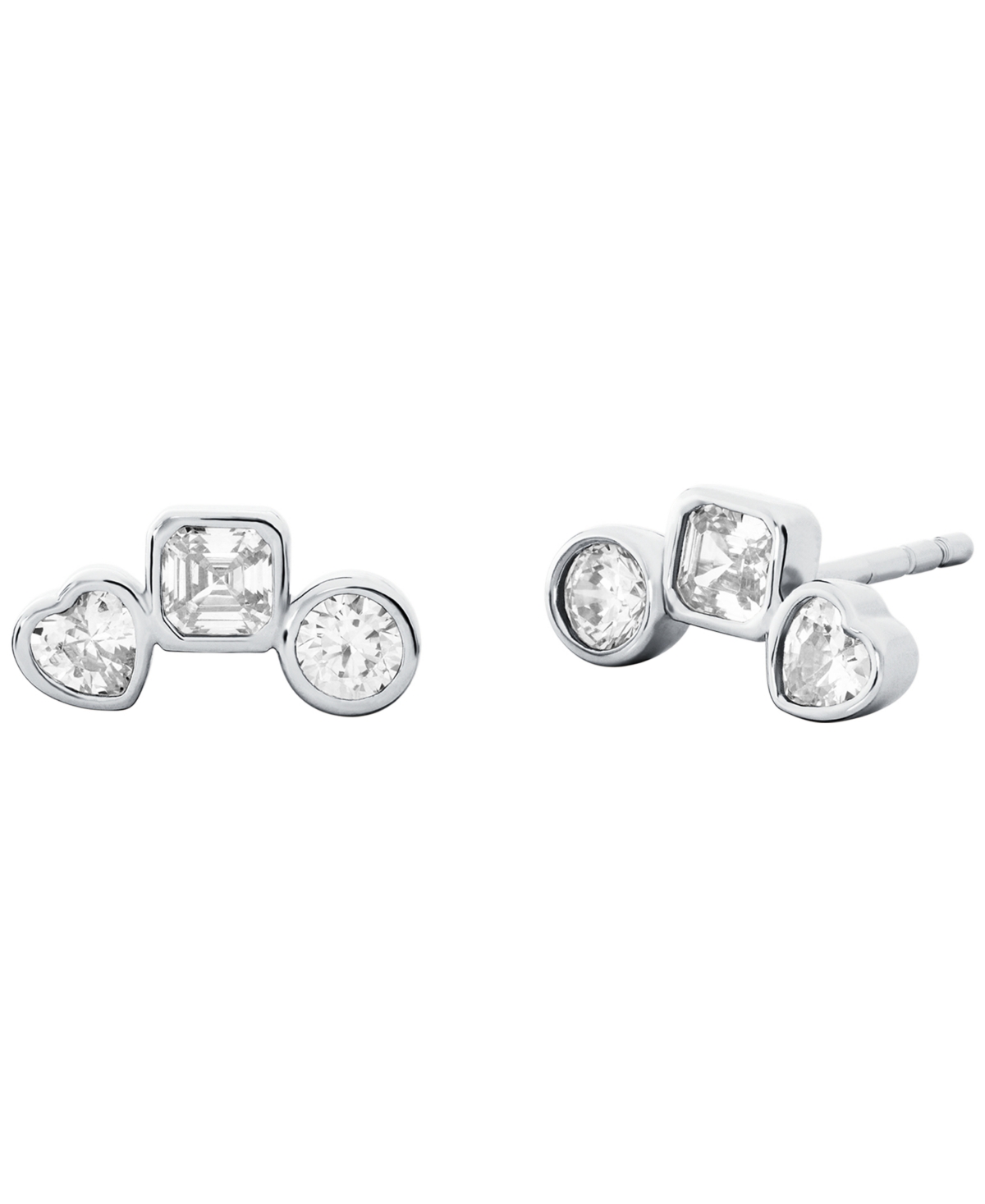 Michael Kors Necklace And Earring Gift Set In Silver