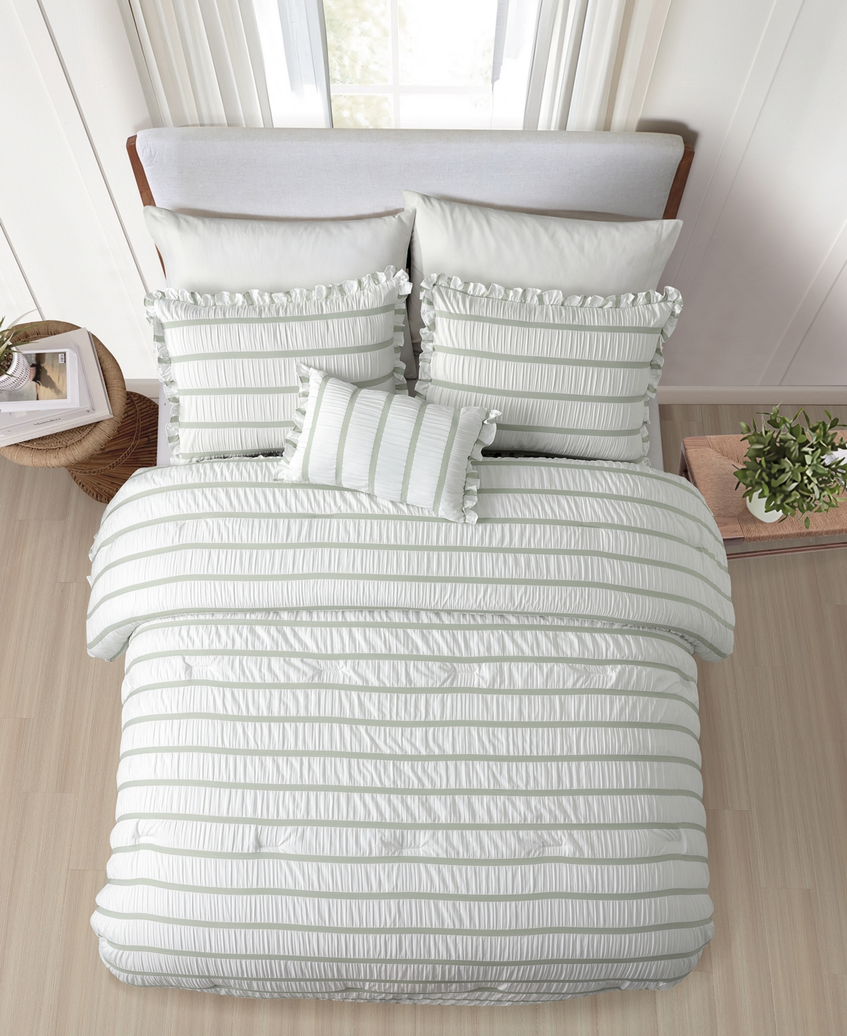 Sunham Splendid Kona Seersucker 4-pc. Comforter Sets