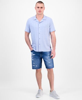 Men's Spencer Printed Short Sleeve Button-Front Camp Shirt