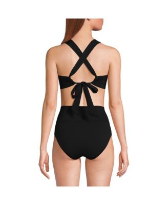 Women's V-Neck Bikini and High Waisted Bottom Swimsuit Set