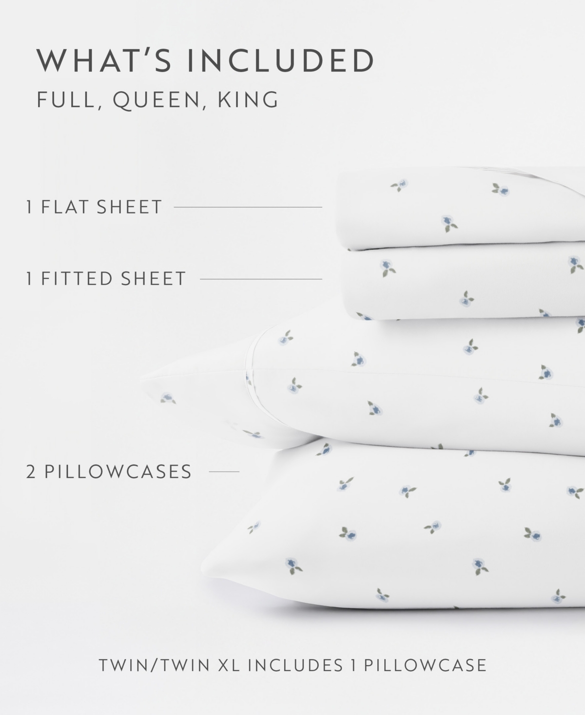 Kaycie Gray Printed Microfiber 3-pc. Sheet Set, Twin Xl In White