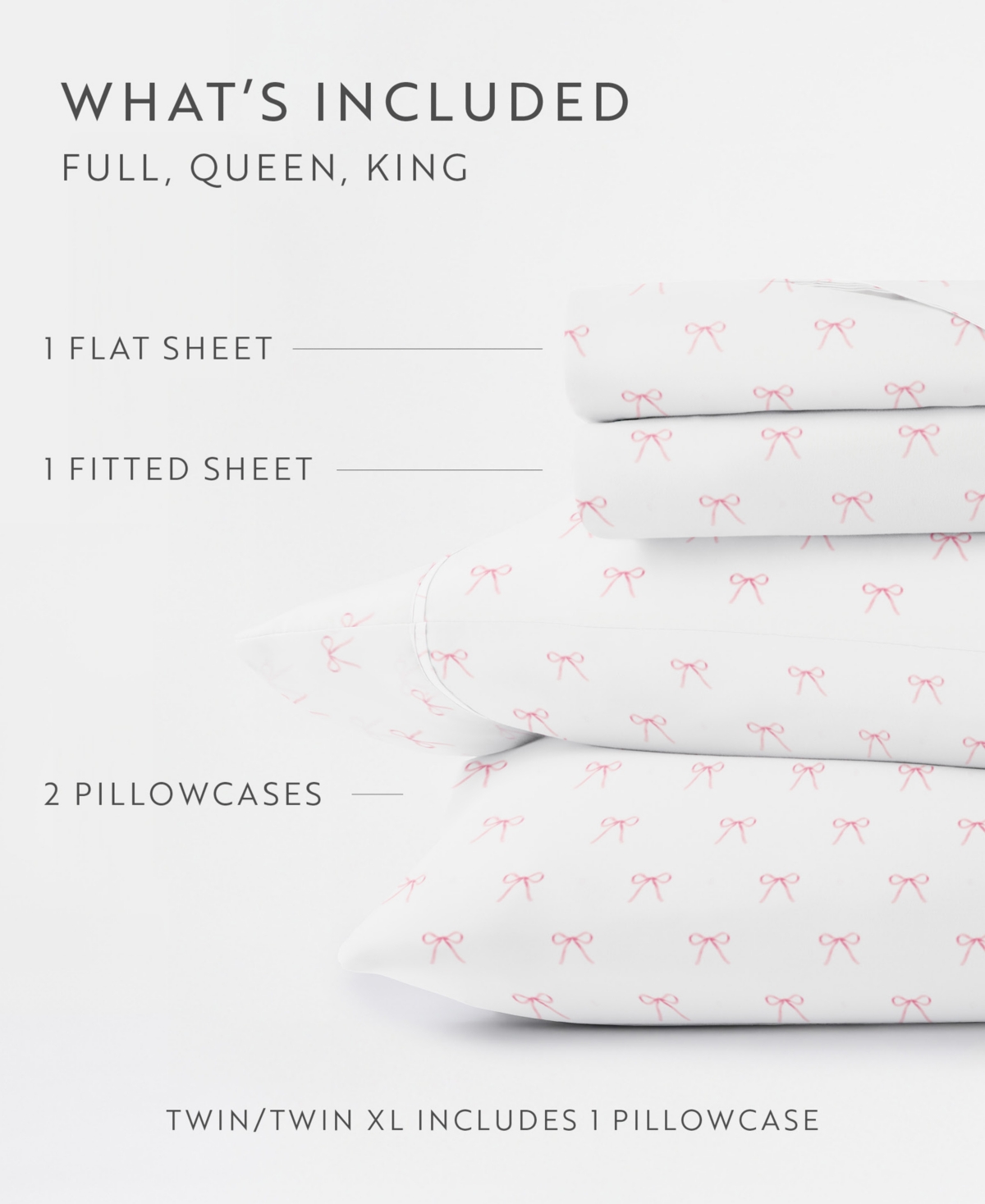 Kaycie Gray Printed Microfiber 4-pc. Sheet Set, Queen In White