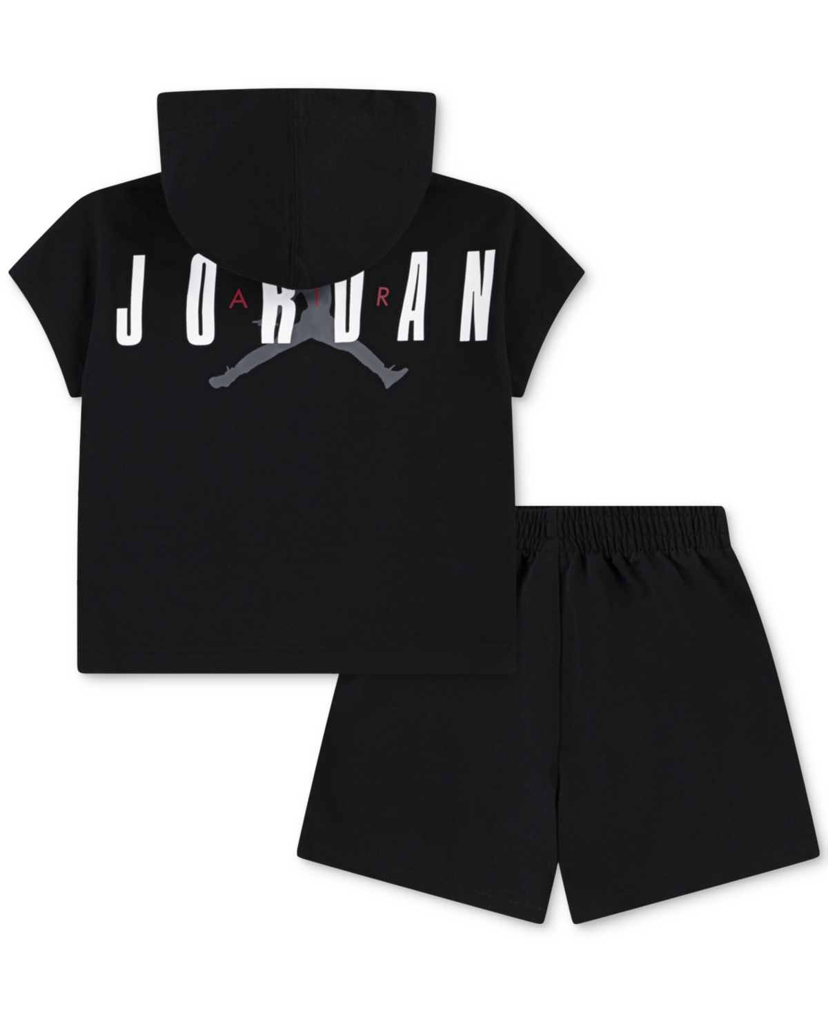 Jordan Toddler Boys Henley Hoodie & Shorts, 2 Piece Set