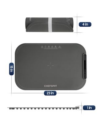 Foldable Food Warming Mat, Electric Buffet Warmer Tray with Carry Bag, Gray