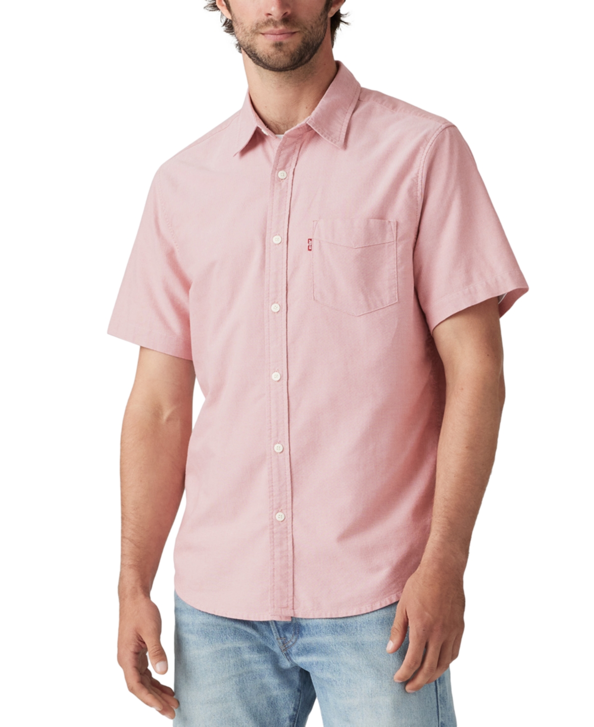 Men's Classic 1 Pocket Short Sleeve Regular Fit Shirt - Etruscan Red