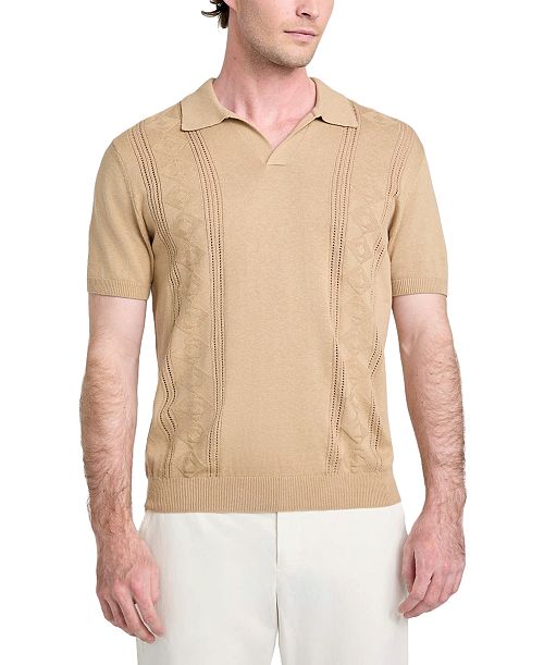 alfani GUESS Men's Relaxed-Fit Bryant Pointelle Shirt Men's Fashion & Accessories