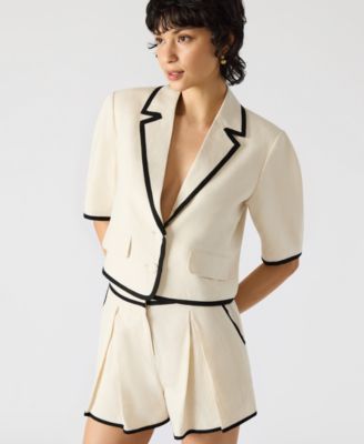 Women's Fable Tipped Short-Sleeve Blazer