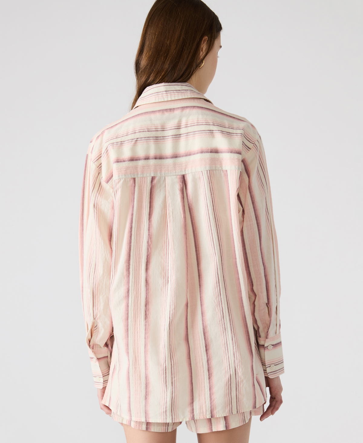Steve Madden Murphy Stripe Button-up Shirt In Multi