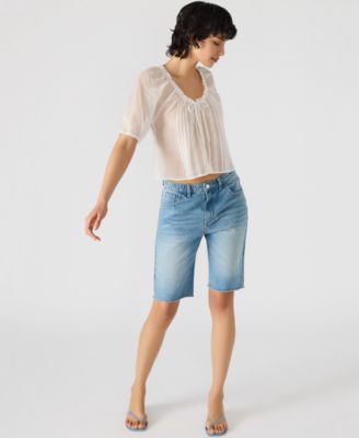 Women's Lana Sheer Puff-Sleeve Top