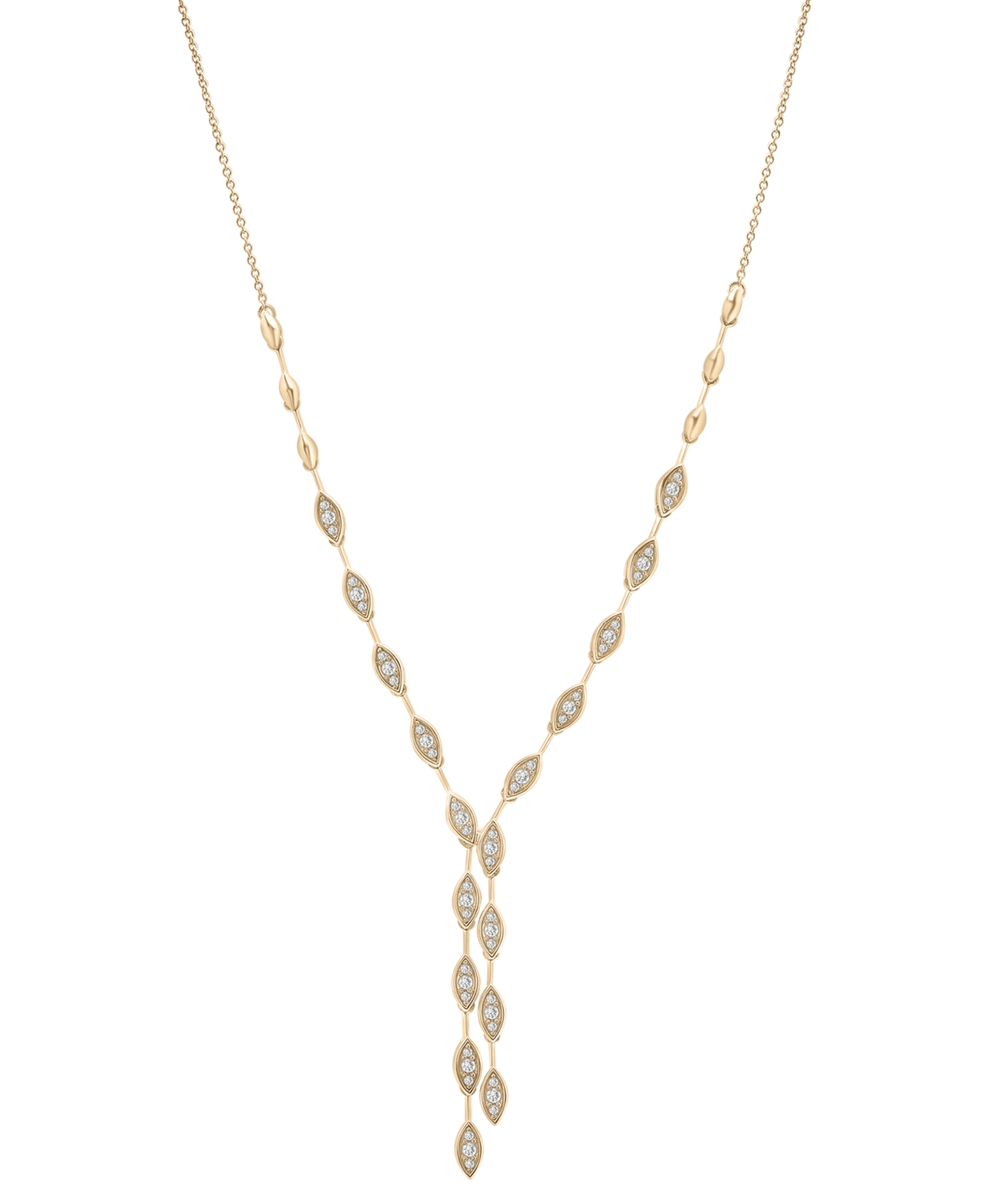 Diamond Long Drop 17" Necklace (1/2 ct. t.w.) in 14k Gold, Exclusively at Macy's - Yellow Gold