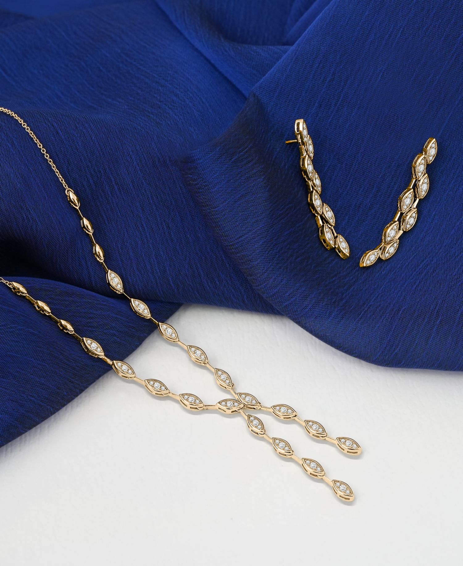 Diamond Long Drop Earrings (1/2 ct. t.w.) in 14k Gold or 14k White Gold