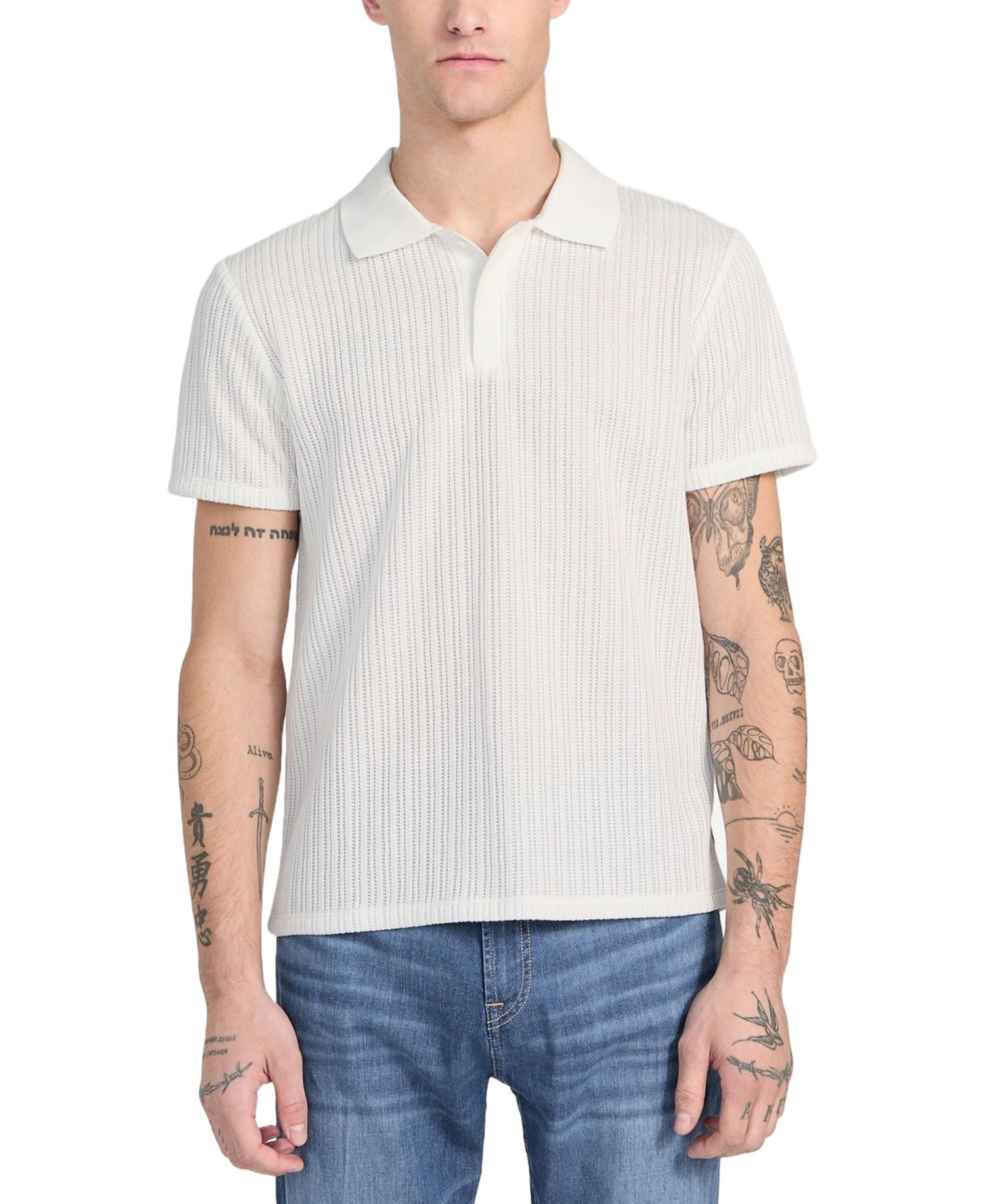 Men's Dario Knit Textured Polo Shirt