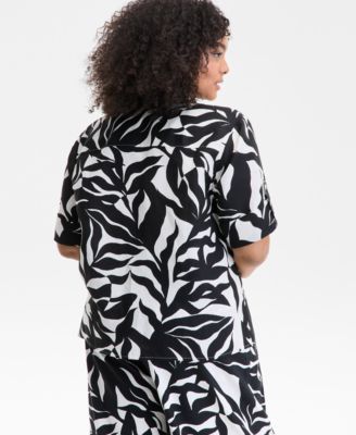 Plus Size Twist-Hem Blouse, Exclusively at Macy's