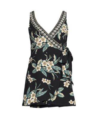 Women's Side Tie Mini Swim Dress Swimsuit