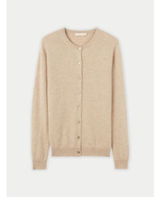 Women's 100% Cashmere Cashmere Crew Neck Cardigan