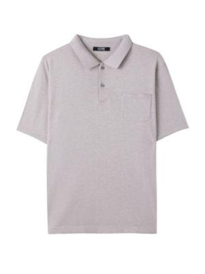 Men's Cotton Silk Cashmere Blend Polo T-Shirt
