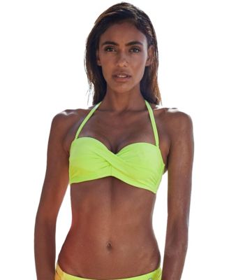 Women's Twist Bandeau Bikini Swimsuit Top Bra Sizing