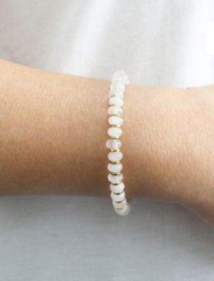 Genuine Stone Beaded Stretch Bracelet