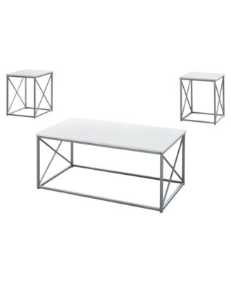 Set of Three Metal Coffee Tables for Modern Living Room Decor