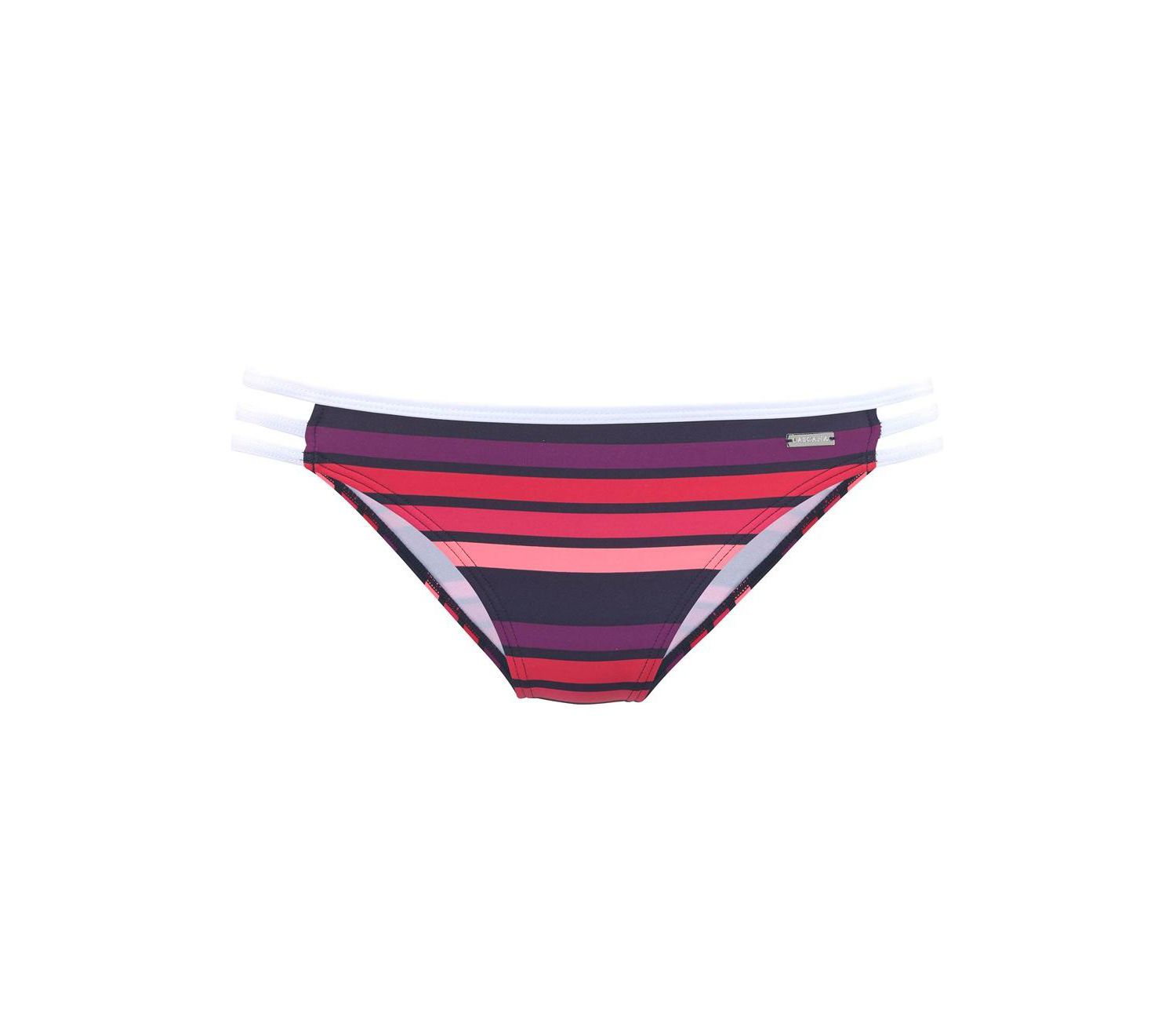 Women's Striped Strappy Bikini Cutout Moderate-Coverage Swim Bottom