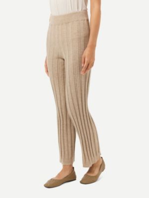 Women's Textured Knit Cashmere Pants