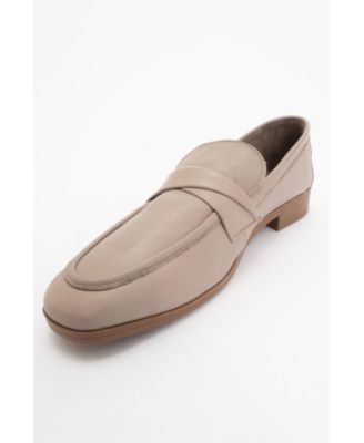 Splice Leather Flat Loafers (Women)