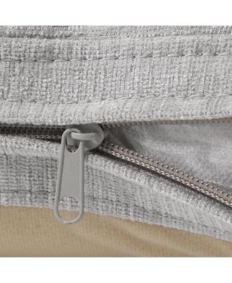 Modern Upholstered Chenille Armless Dining Chairs With Casters